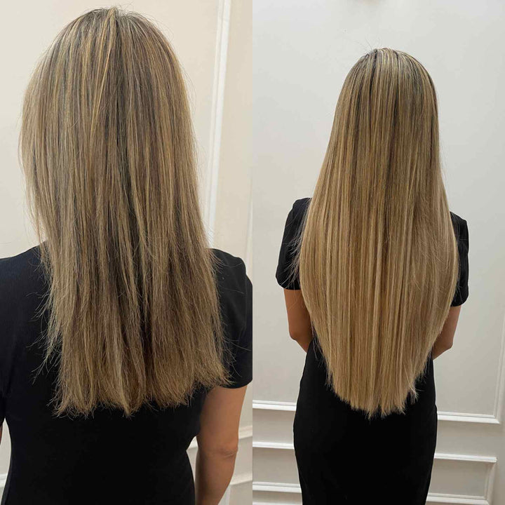 24 inch hair extensions before and after