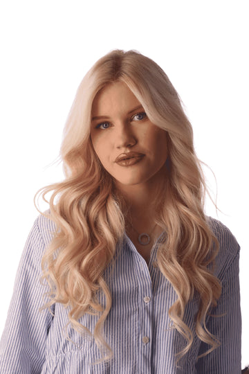 Clip In Hair Extensions Aspen Snow (Ice Blonde)