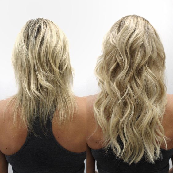 Tape in Hair Extensions Before and After